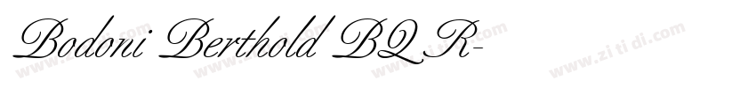 Bodoni Berthold BQ R字体转换